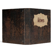 Lederkugel Personalisierte Recipe Binder