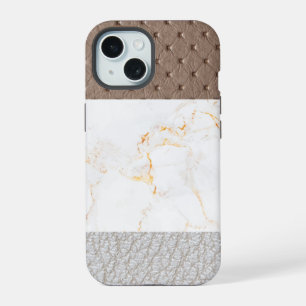 Lederleder Imitate Marbella iPhone 15 Hülle