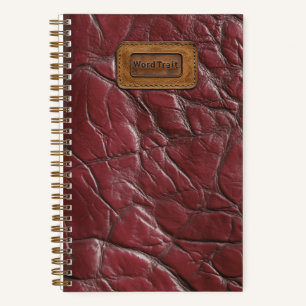 Lederlook-Notebook - Garnet Red Notizbuch