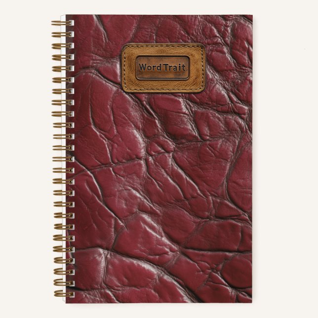 Lederlook-Notebook - Garnet Red Notizbuch (Vorderseite)