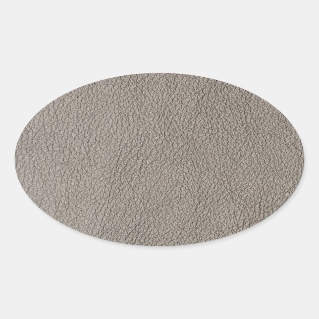 Lederlook Ovaler Aufkleber (Vorderseite)