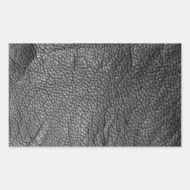 Lederlook Rechteckiger Aufkleber (Vorderseite)