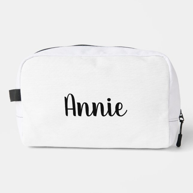 Ledername Makeup Bag, personalisieren Hochzeitsbri Waschbeutel (Vorderseite)