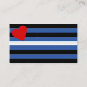 Lederne Flaggen-Trick-Karte Visitenkarte