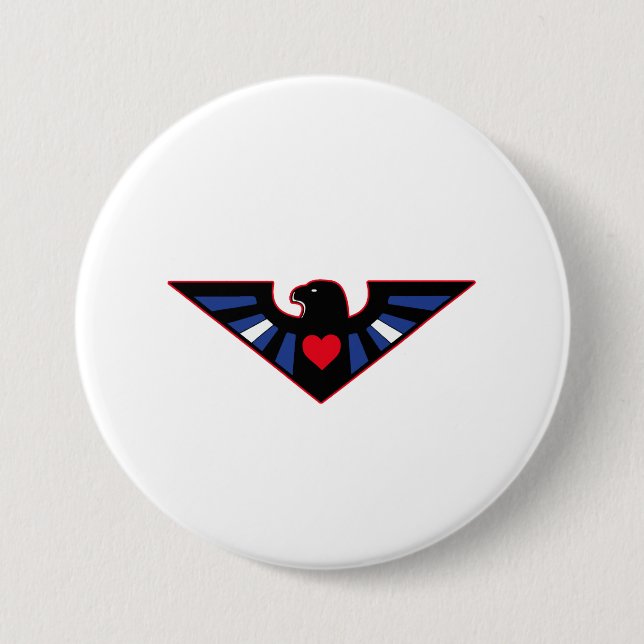 Lederner Eagle-Stolz Button (Vorderseite)