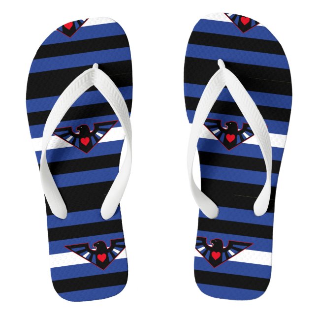 Lederner Eagle-Stolz Flip Flops (Fußbett)