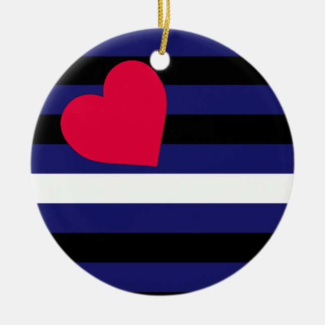 Lederner Latex und BDSM Stolz-Flagge Keramik Ornament (Vorne)