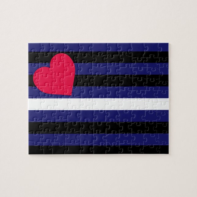 Lederner Latex und BDSM Stolz-Flagge Puzzle (Horizontal)