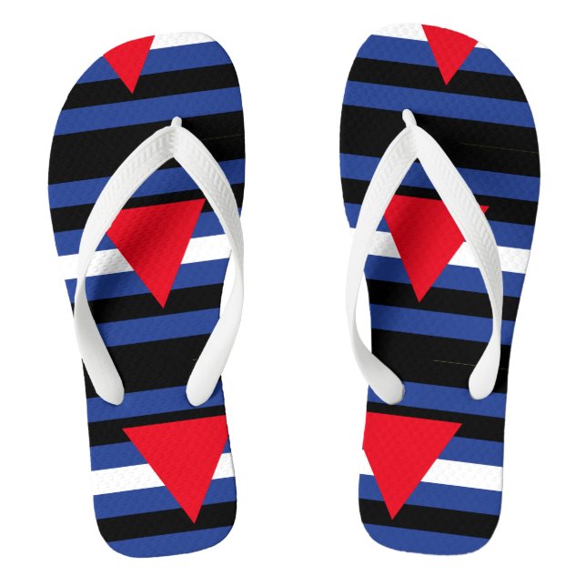 Lederner queer Stolz Flip Flops (Fußbett)