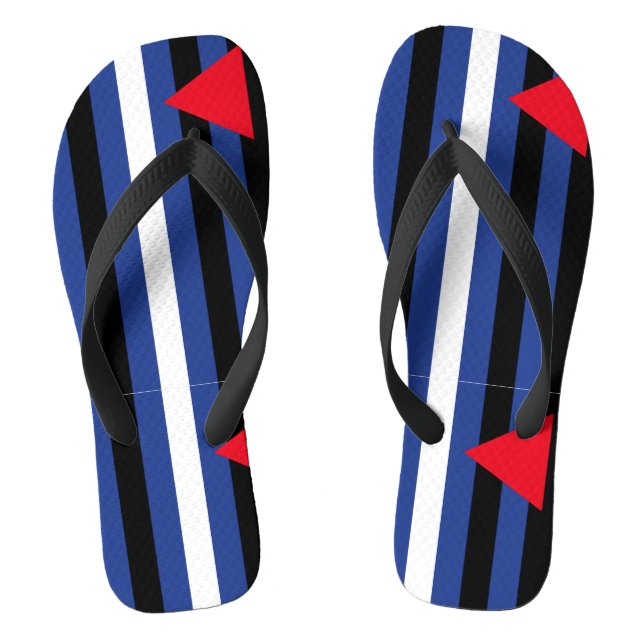 Lederner queer Stolz Flip Flops (Fußbett)