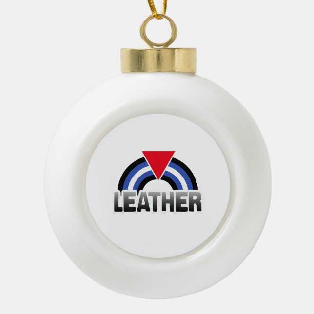 Lederner queer Stolz Keramik Kugel-Ornament (Vorderseite)