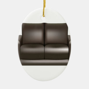 Lederner Sofaentwurf Browns Keramikornament