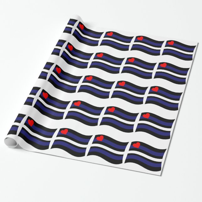 LEDERNES FAHNENSCHWENKENDES - .PNG GESCHENKPAPIER (Ungerollt)