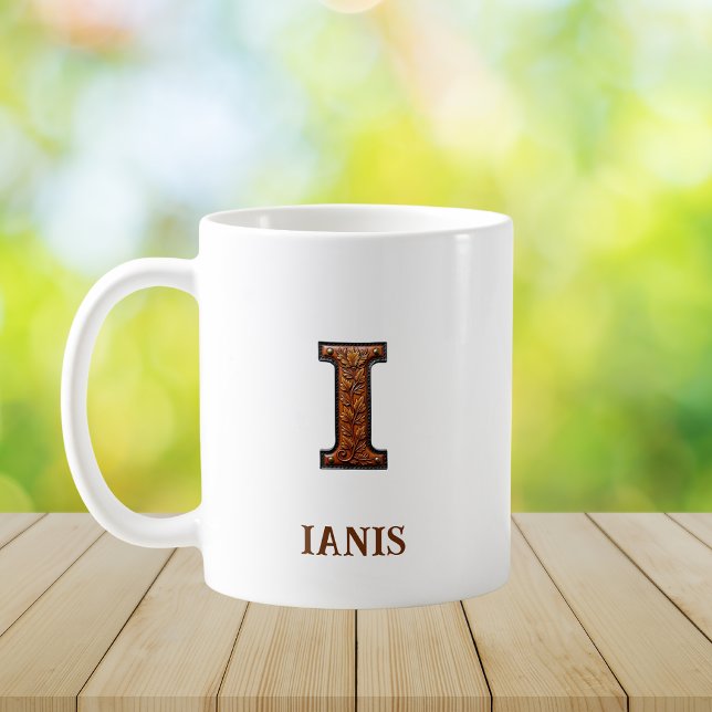 Lederpräge-Western-Monogramm-I Kaffeetasse (Von Creator hochgeladen)