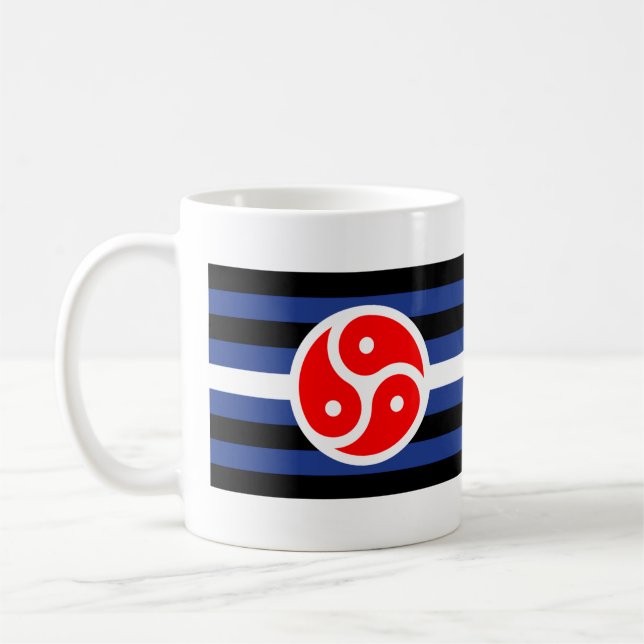 Lederpraktik: Stolperflagge Kaffeetasse (Links)