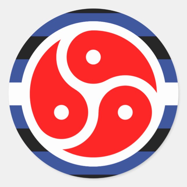 Lederpraktik: Stolperflagge Runder Aufkleber (Vorderseite)