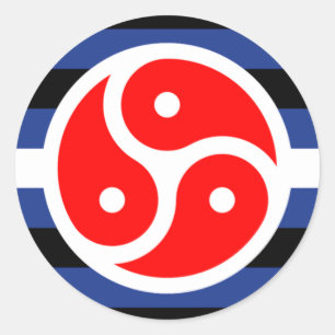 Lederpraktik: Stolperflagge Runder Aufkleber