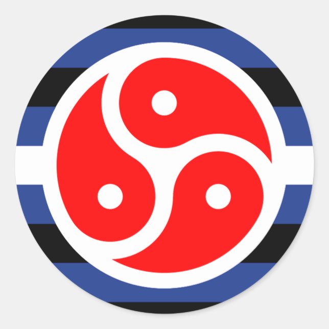 Lederpraktik: Stolperflagge Runder Aufkleber (Vorderseite)