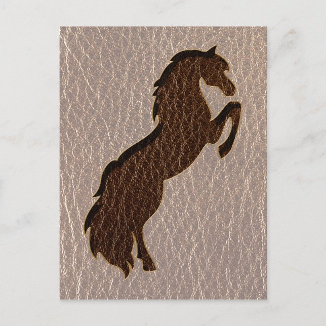 Lederschau Pferd 2 Soft Postkarte (Vorderseite)