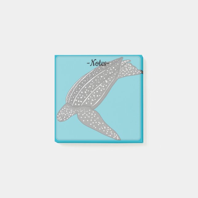 Lederschildkröte  post-it klebezettel (Vorderseite)
