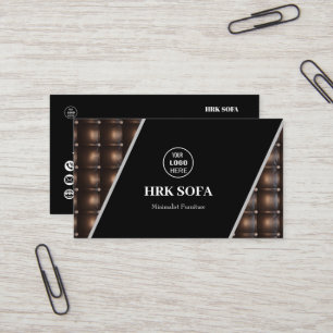 Ledersofa Design Beruflich Visitenkarte