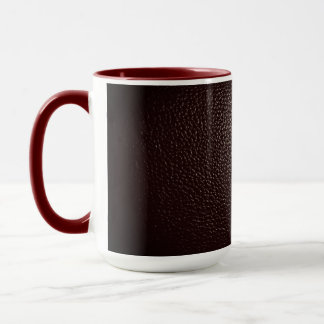 Lederstil in Weinfarbe Tasse