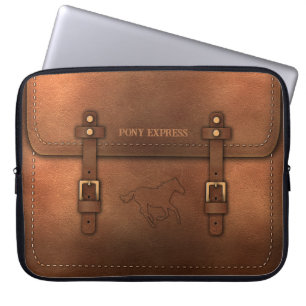 Ledertasche im Pony-Express-Look Laptopschutzhülle
