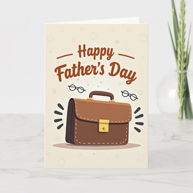 Ledertasche Vatertagskarte Karte (Vorderseite)