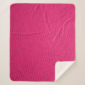 Ledertextur aus rosa Leder Sherpadecke
