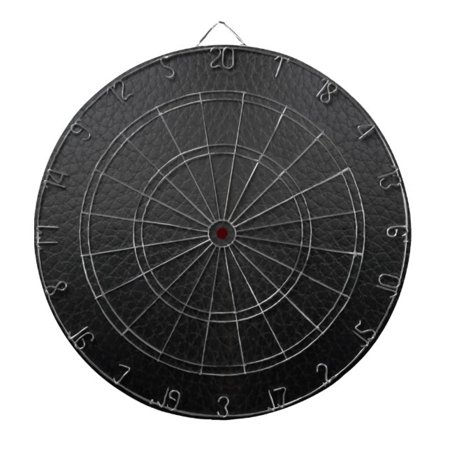Ledertextur aus schwarzem Imitat Dartscheibe (vorne)