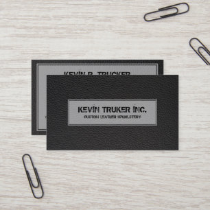 Ledertextur aus schwarzem Imitat Visitenkarte