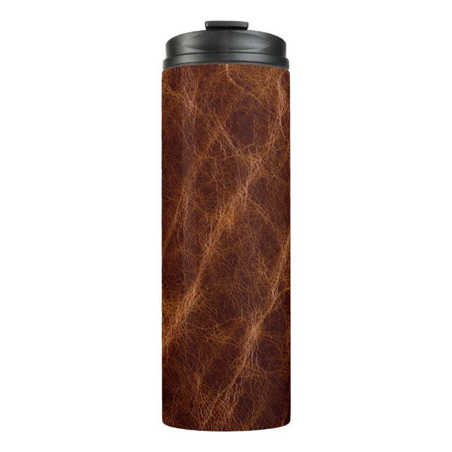 Ledertextur braun,Textur,abstrakt,Acces Thermosbecher (Vorderseite)