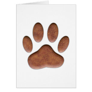 Ledertextur Dog Paw Print