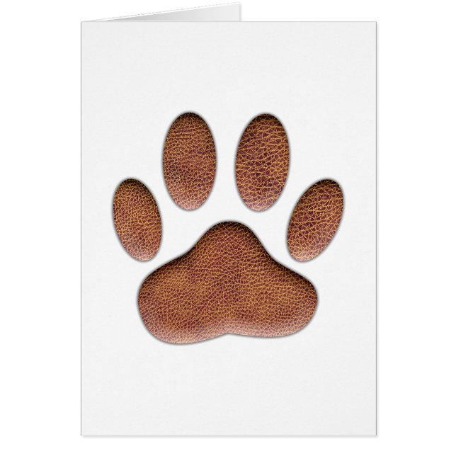 Ledertextur Dog Paw Print (Vorne)