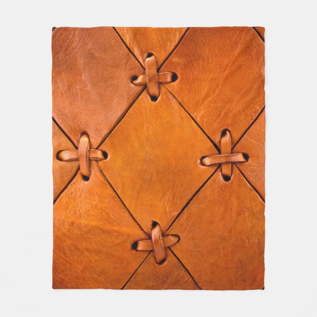 Ledertextur. Fleecedecke (Vorderseite)