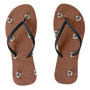 Ledertextur Flip Flops