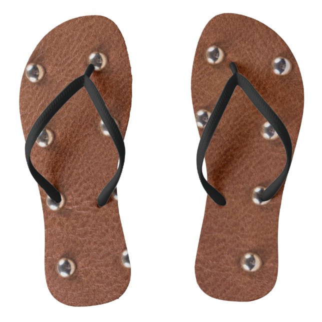 Ledertextur Flip Flops (Fußbett)
