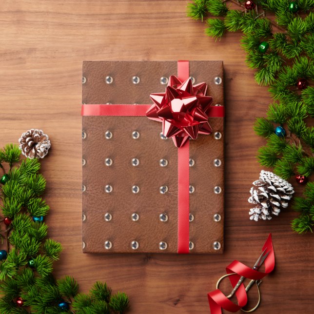Ledertextur Geschenkpapier (Feiertagsgeschenk)
