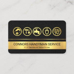 Ledertextur Gold Stripe Layers Visitenkarte