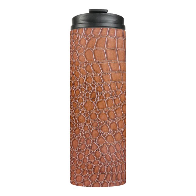 Ledertextur, Hintergrundtextur, Kunst, Hintergrund Thermosbecher (Vorderseite)