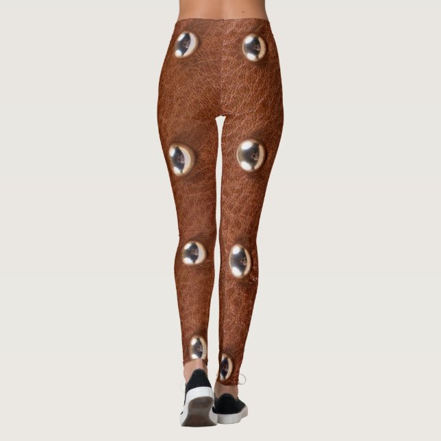 Ledertextur Leggings (Rückseite)