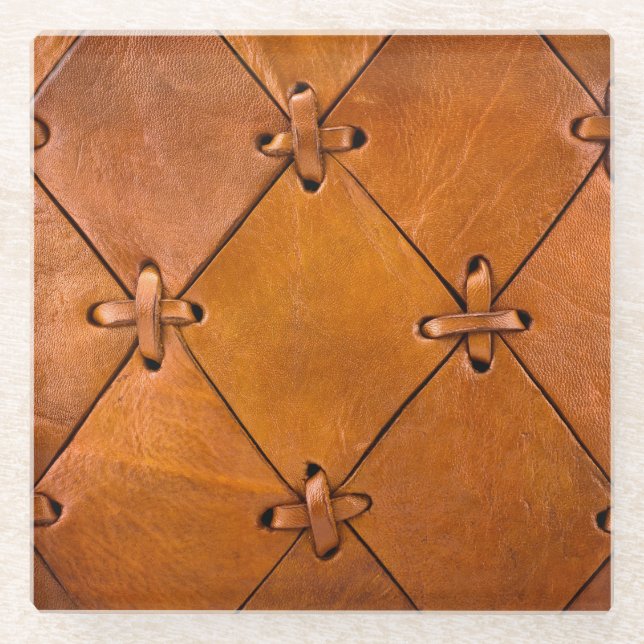 Ledertextur, natürliche Selektion Details. Glasuntersetzer (Vorderseite)