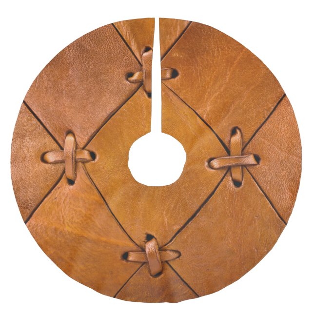 Ledertextur, natürliche Selektion Details. Polyester Weihnachtsbaumdecke (Vorderseite)