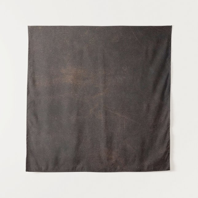 Ledertextur-Scrapbooking braun Wandteppich (Vorderseite)