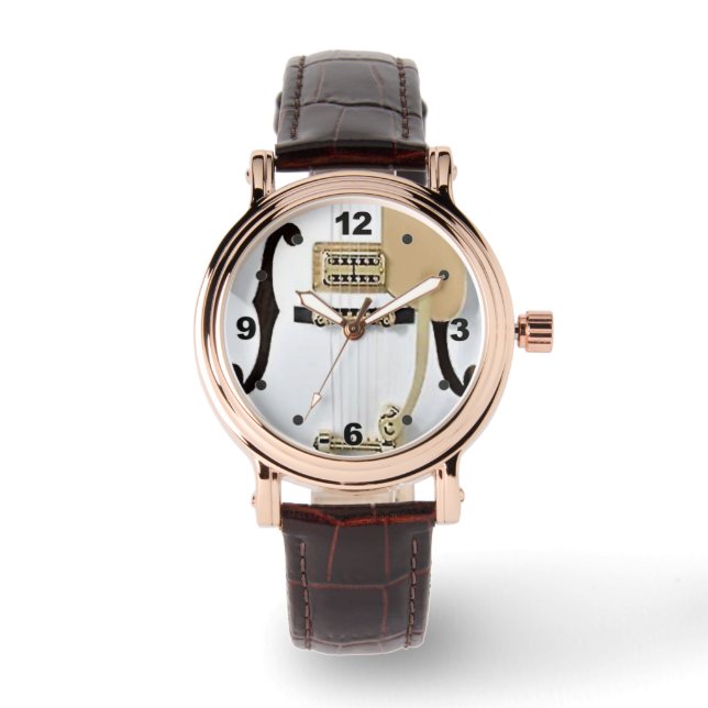 Lederuhr Armbanduhr (Vorderseite)