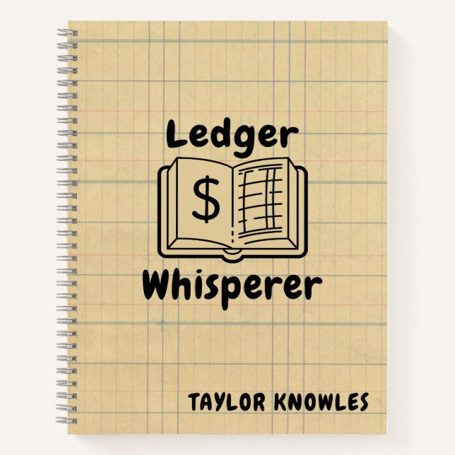 Ledger Whisperer Bookkeeper Spiralgerät Notizbuch (Vorderseite)