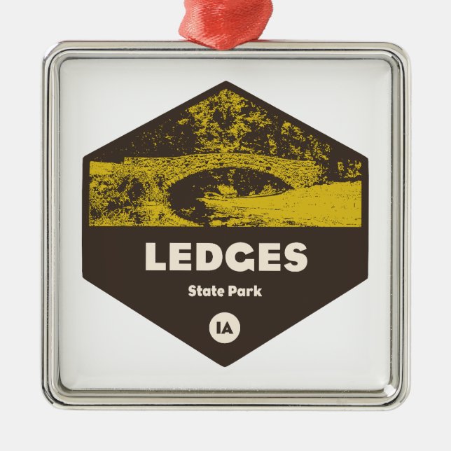 Ledges Staat Park Iowa Ornament Aus Metall (Vorne)