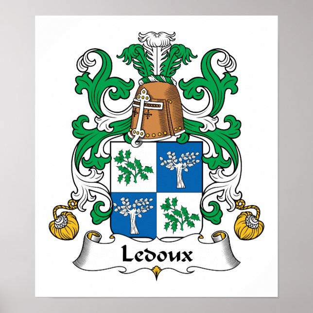 Ledoux Familienwappen Poster (Vorne)