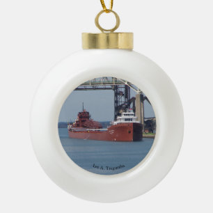 Lee A. Tregurtha Ball oder Schneeflocke Keramik Kugel-Ornament