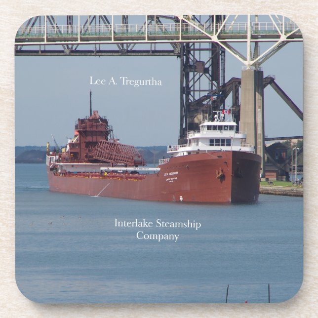 Lee A. Tregurtha Set von 6 Untersetzer aus hartem  (Vorderseite)